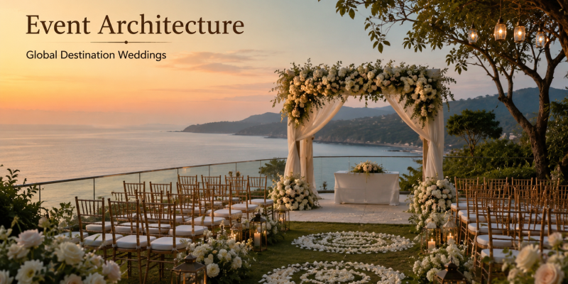 A scenic view of an elegant coastal villa overlooking the Mediterranean Sea.
