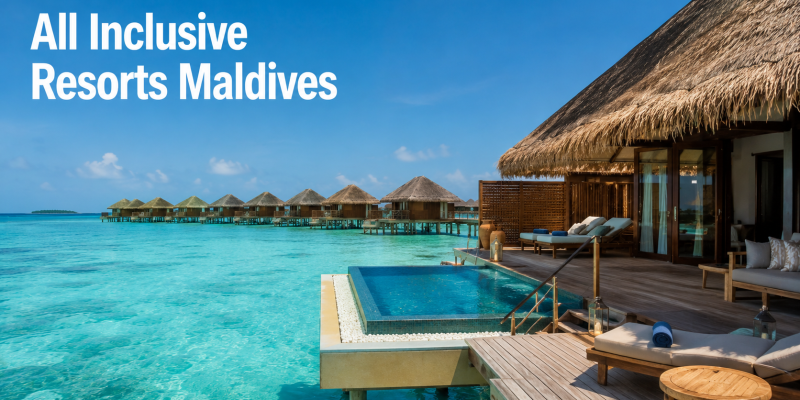 A clean, natural, high-resolution 16:9 photograph showcasing a luxury overwater family villa with a private pool and direct access to a shallow sapphire lagoon in the Maldives, completely free of text overlays, infographics, and AI-rendered people.
